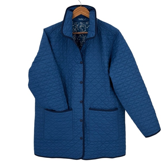 Land’s End Reversible Quilted Barn Jacket Coat Women’s XL - Picture 3 of 14